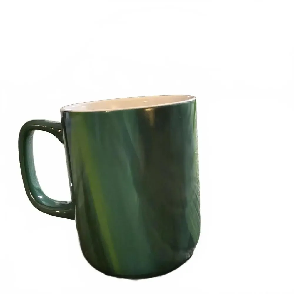 Starbucks 2022 Marbled Collectible Logo Green Coffee Mug Cup 15‎ oz.